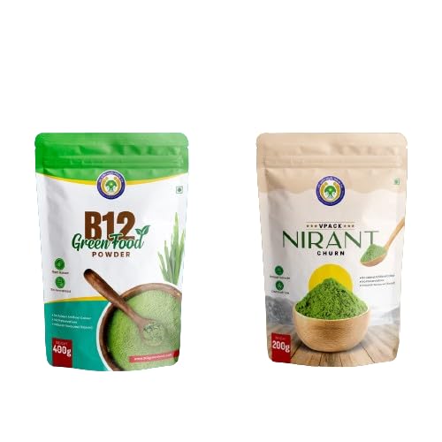 Vitamin B12 Green Food Powder & NIRANT CHURNA COMBO | Plant Based Vitamin B12 Supplement helps in Leg Pain, Memory Loss and Weakness with Effectively Relieves Constipation For Adults (300) (B0D14QTCSR) Amazon Price History, Amazon Price Tracker
