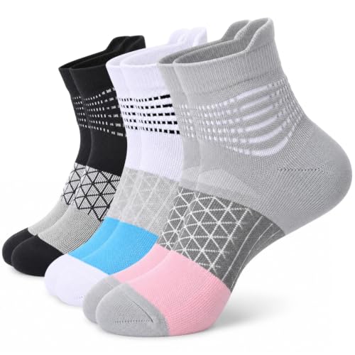 Image of IRAMY Compression Ankle Support Socks Women Wicking Cushioned Athletic Plantar Fasciitis Relief 3 /4 /6 Pairs