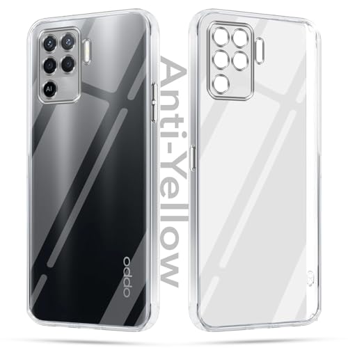 Image of Jkobi Lifetime Anti-Yellow Clear Back Cover Case for Oppo Reno5 Lite | Reno 5 Lite (Sleek Hard Crystal | Shockproof and Camera Protection)