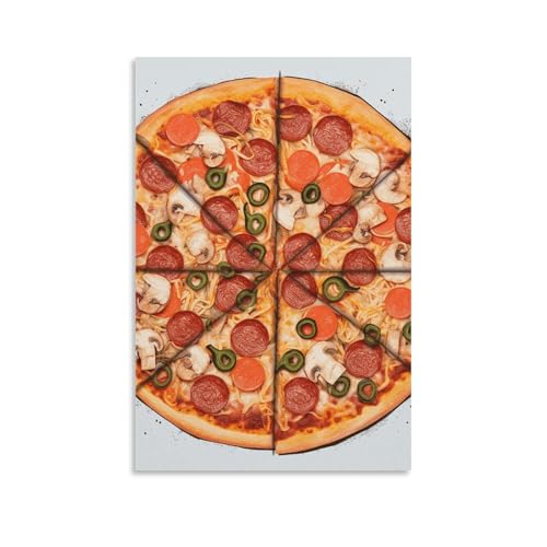 Pizza Décoration Murale Moderne Toile d'Art pour Salon