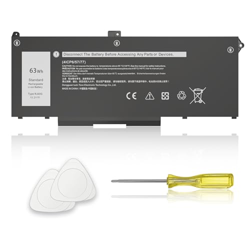VNYUNQWE RJ40G 63Wh Laptop Battery Replacement for Dell Latitude 14 5420 Latitude 15 5520 Precision 15 3560 Series Laptop 01K2CF 075X16 WY9DX P137G P137G001 P104F P104F001 0WK3F1 0M3KCN 005R42 15.2V