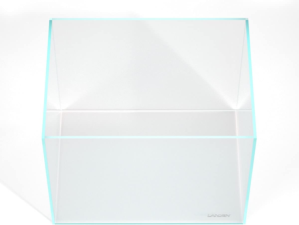 Landen 60H 30 Gallon Rimless Low Iron Aquarium Tank, 23.6" W × 17.7" D × 17.7" H (60cm x 45cm x 45cm) 8mm Thickness with Black Nano Foam Leveling mat Included