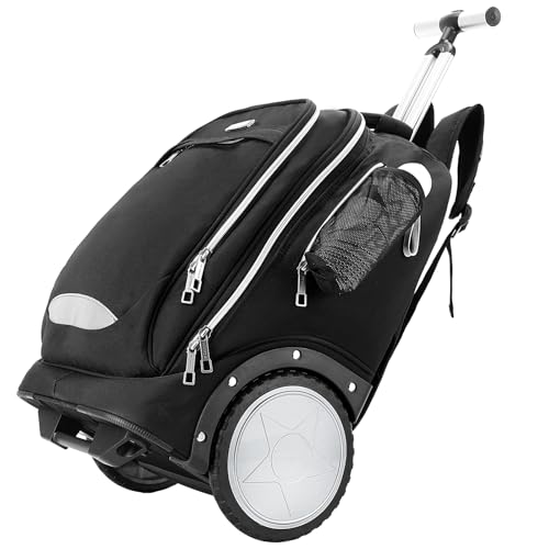 Hivexagon Sac à Dos à roulettes, Sac à Dos Roulant avec Roues de 7 Pouces – Poignée télescopique renforcée,Compartiment pour Ordinateur Portable,...