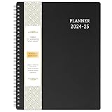 Planner July 2024 - June 2025 - Planner 2024-2025, 7.7' x 9.8', 2024-2025 Academic Planner Weekly & Monthly, Strong Twin-Wire Binding, Round Corner, Improving Your Time Management Skill