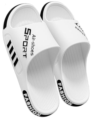 Image of Beach Pool Slides Sandals for Men,Bathroom Shower Shoes,Couple Slides Slippers Outdoor Indoor,Home House Slide Sandals