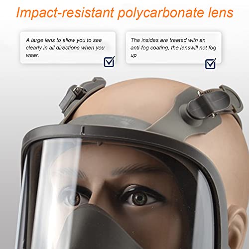 Erock 15 In 1 Full Face Respirator,Anti-Fog Respiratory Supplies Wide Field Of View,Suitable For Spray Paint, Coating, Chemical Industry, Welding #TOP1