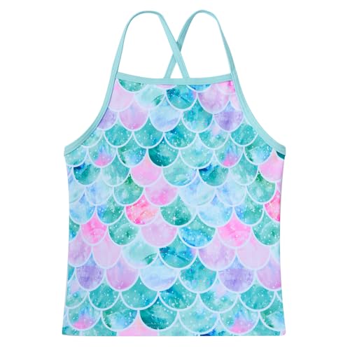 Image of Girls Tankini Swimsuit Two Piece Bathing Suit with Adjustable Strap 3-13 Years
