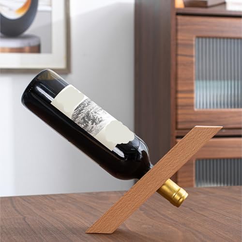 Soporte de Madera para Vino con Agujero Central Beige miniatura 3
