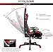 GTPLAYER Silla Gaming con Altavoz Bluetooth Reposapies Escritorio Oficina Gamer Ergonomica con...