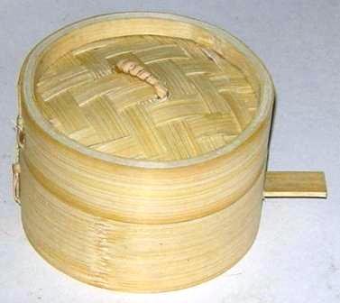 Bamboo steamer 2pcs 9cm/3.5 diameter 3cm deep Superior quality