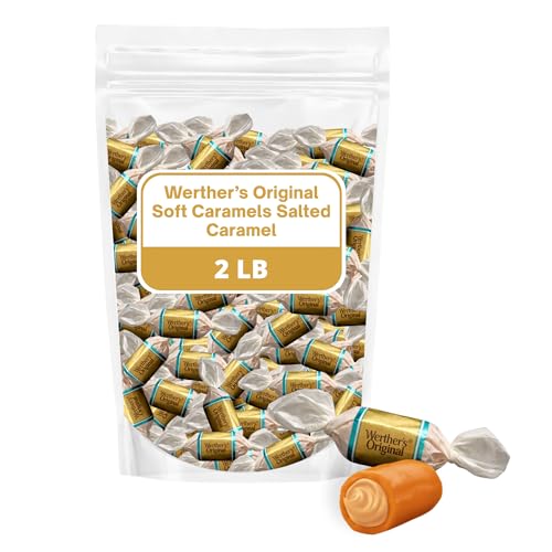 Werther's Soft Salted Caramel Filled Candy - 2lb Bag of