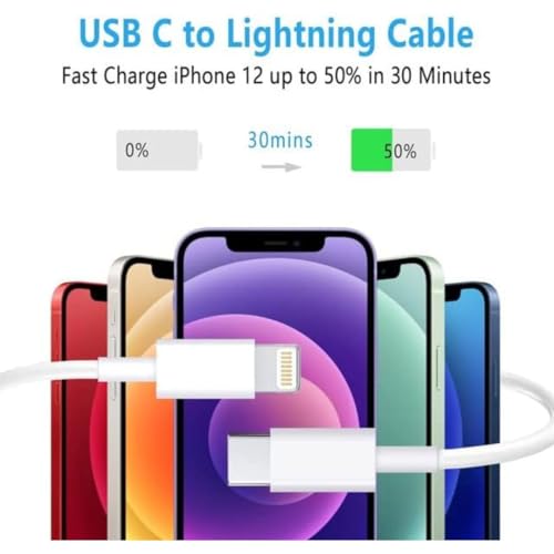 Image of USB C to Lightning Cable, 20W MFi Certified iPhone Fast Charger Sync Type C Charging Cable Compatible with iPhone 14 /14 Plus /13 /13 Mini /13 Pro Max /12 /12 Pro Max /11 /11 Pro /XS