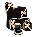 Bluelover Boda De Terciopelo Anillo Colgante Collar De La Caja De Almacenamiento De Joyería