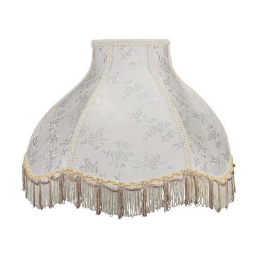 Image of Aspen Creative 30043A Transitional Scallop Bell Shape Spider Construction Lamp Shade in Beige, 17 inch wide (6 inch x 17 inch x 12 inch)