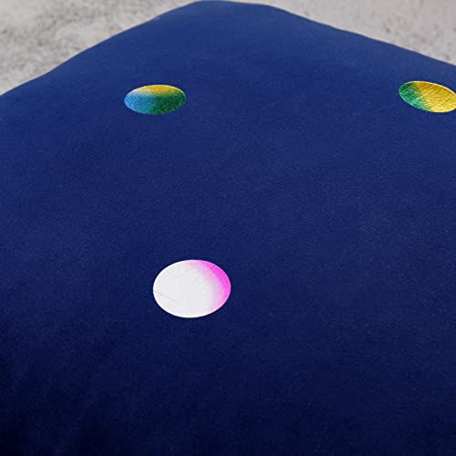 Lotusolution Pack Of 2, Velvet Soft Pillow Coverss Metallic Polka Dots Printed Throw Pillow Coverss Waist Cushion Covers For Couch Bedroom Living Room Sofa Bed,12 X 20 Inch 30 X 50 Cm,Navy #TOP5
