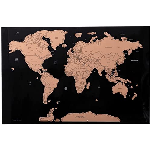 Carte du Monde à Gratter 43 cm – Scratch Map – Carte de Voyage Monde – Cadeau.