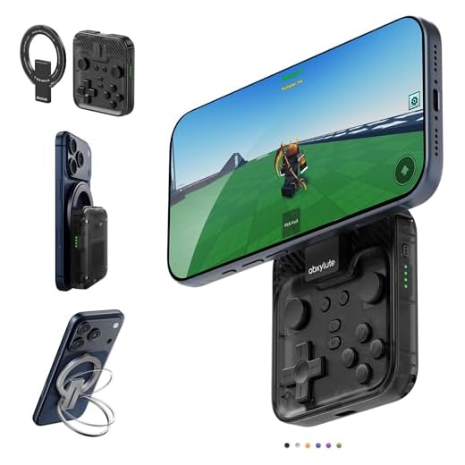 abxylute M4 Snap-On Mobile Gaming Controller for Android & iPhone, Switch 1&2, Portable Bluetooth Controller, Pocket-Sized Retro Arcade Phone Gamepad Kickstand, Dual Joystick Turbo Pro Gaming Magnetic (Black)