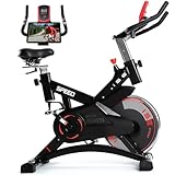 ISE Aktualisierte Heimtrainer Fahrrad,Hometrainer Fahrrad mit Verstellbarem Widerstand,Indoor Bike mit Flüsterleise,Schweres Schwungrad und Verbesserter LCD-Monitor,Indoor Cycling Bike