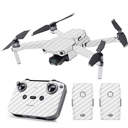 SopiGuard Skin for DJI Mavic Air 2 Precision Vinyl Sticker Full Drone Set + Controller + 3 Battery Skins (Carbon White)