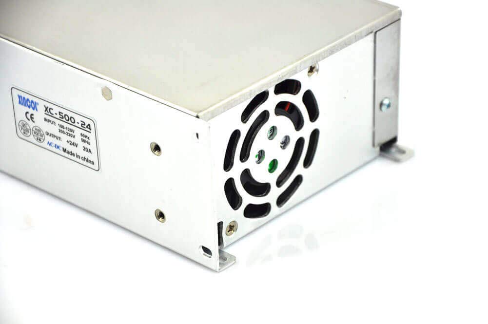 XINCOL AC na DC konwerter AC110 V/220 V na DC 24 V 20 A 500 W zasilacz transformator regulowany do taśmy LED, CCTV, kamery, projektu komputerowego itp.