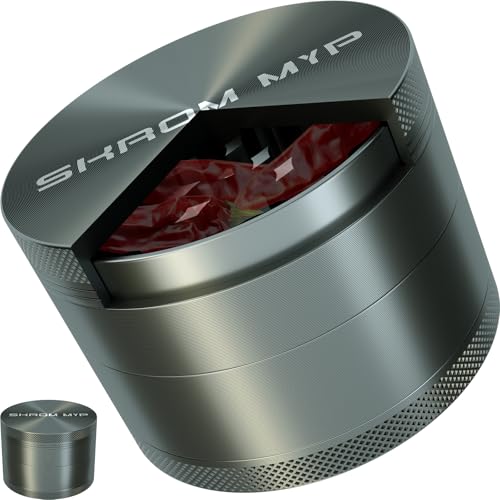 SKROM MYP Grinder, Aluminum Large 3' Spice Grinder (Grey)