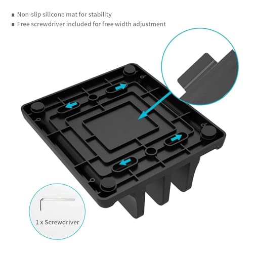 Image of Portable Foldable Mini Invisible Laptop Keyboard Riser, Self-Adhesive Cooling Pad,Laptop Desk Stand for MacBook Apple, Laptop, Lenovo, Dell, Hp, Acer& Other Laptops (2 Slot)