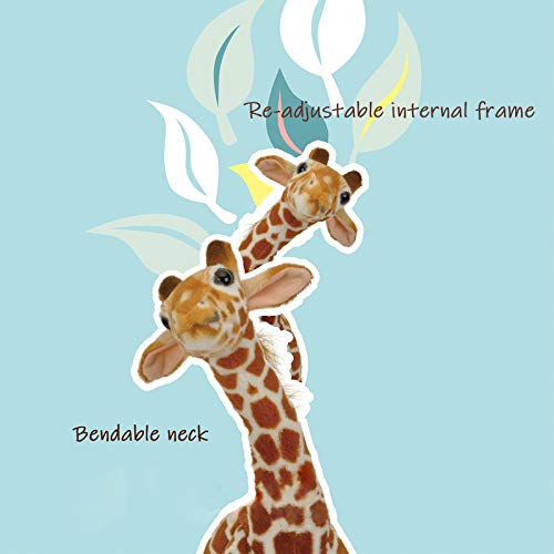 Linzy Toys Jared The Giraffe, 22'' (56 Cm) Standing High, Real Life Stuffed Animals Plush Giraffe, Peluche Jirafa, Adorable Soft Toy #TOP4