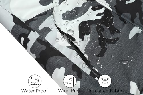 Image of MOERDENG Women's Waterproof Ski Jacket Warm Winter Snow Coat Mountain Windbreaker Hooded Raincoat Jacket