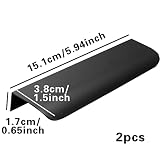 LAMXD Czarne uchwyty do szafek, 150 mm, uchwyty do szuflad meblowych, do domu, kuchni, drzwi, szuflad, szafek, nowoczesne, ukryte uchwyty do szuflad (odstępy między otworami 128 mm)