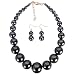 KOSMOS-LI Large Style Big Imitate Pearl Strand Choker Necklace With Earrings Set