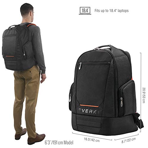 Everki Contempro 117 Large Spacious 18.4-Inch Gaming Or Workstation Laptop Backpack With Rain Cover (Ekp117B), Black #TOP2
