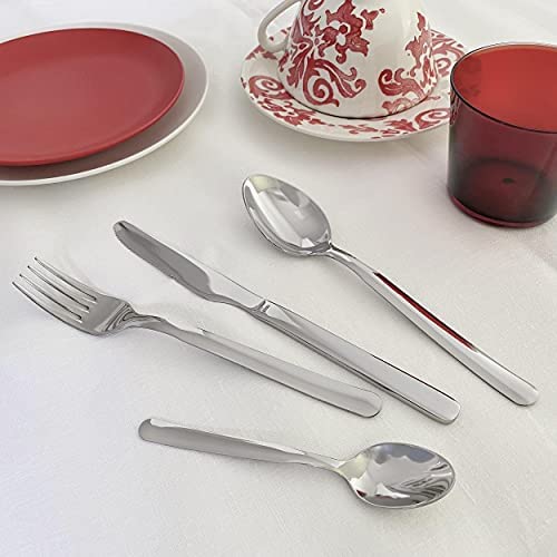 Service De Couverts 24 Pièces PINTINOX Newport - Acier Inox Sans Nickel, Pour 6 Personnes, Fabriqué En Italie