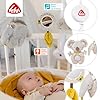 Fehn 064070 Móvil musical Australia, caja de música móvil con simpáticos animalitos de color gris suave, Melodía "canción de cuna de Brahms", Para bebés de 0 a 5 meses, Altura: 65 cm, diámetro 40 cm #4