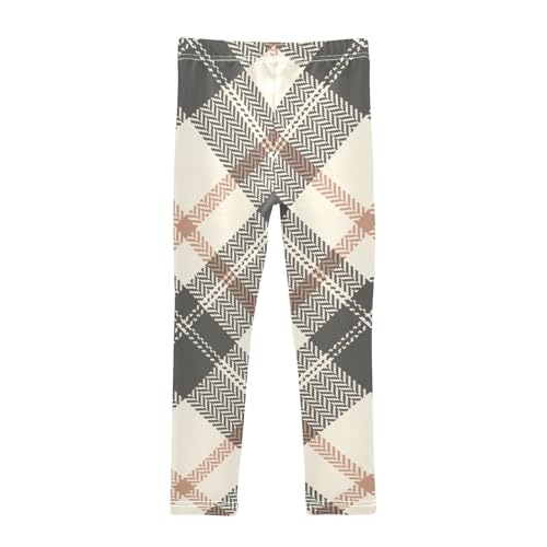 Plaid Grey Orange Beige Shorts for Teen Girls Cotton Cartwheel Shorts Streetwear for Dance Party2