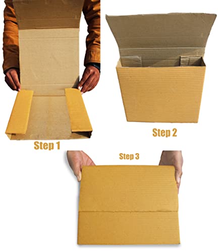 Image of GLUN 3Ply Corrugated Box, Shipping Box, Packaging Box for Ecommerce websites use (Size 40 * 14 * 4cm) PACK OF 20