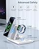 Wireless Charger,Foldable 3 in 1 Wireless Charger Stand for Apple Watch,Airpods Pro/3/2,Fast Wireless Charging Station for iPhone 17/Air/16/15/14/13/12/11/XS/XR/X/8（No Plug Included)