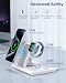 Wireless Charger,Foldable 3 in 1 Wireless Charger Stand for Apple Watch,Airpods Pro/3/2,Fast Wireless Charging Station for iPhone 18Pro/18Pro Max/17/Air/16/15/14/13/12/1... Plug Included)