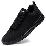 DYKHMILY Zapatos de Seguridad para Hombre Mujer Zapatillas de Seguridad Ultraligero Transpirable Anti-Piercing Trabajo Punta de Acero Calzado de Seguridad(Negro,38.5EU)