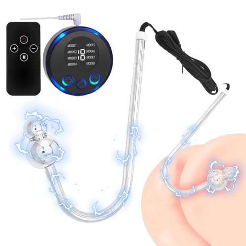 NAIXBTY SM Elektro Schock Edelstahl Analhaken mit Ball Elektrostimulation Bondage Analplug Anal Hook Analspielzeug Anal Plug BDSM Extrem Buttplug Anus Masturbator E-stim Sexspielzeug für Männer Frauen