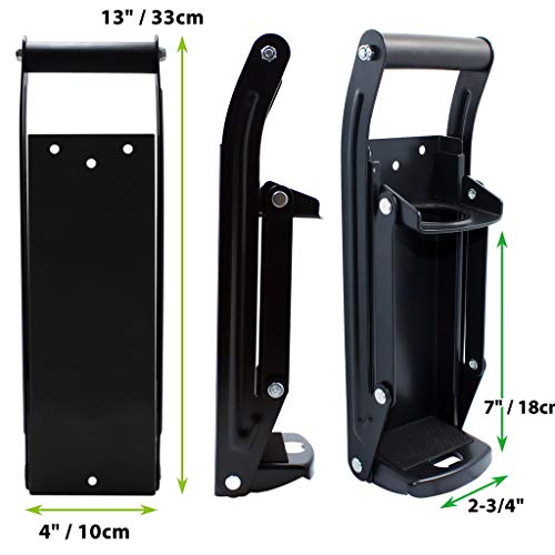 Laffeya Can Crusher 16Oz, Bottle Opener, Aluminum Can Crushers, Eco-Friendly Can Crusher Wall Mounted Soda Beer Smasher Recycling Tool (16 Oz, Black) #TOP7
