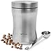Coffmax Coffee Canister Jar - Airtight Container with Measuring Scoop Spoon – Stainless Steel Sealed Whole Beans or Grounds Keeper Holder - Kitchen Storage Vault Tin