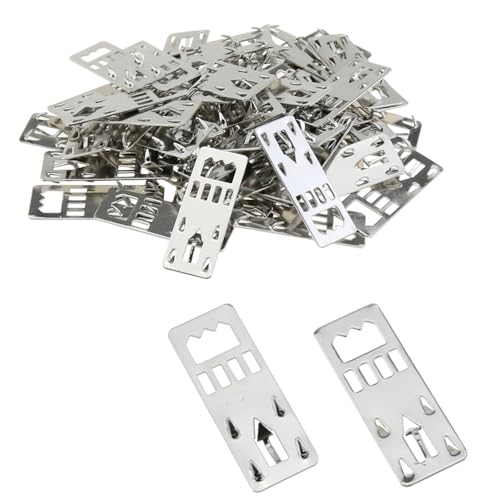 Image of DGZZI 50PCS 39x14mm Metal Concealed Hanging Connecting Piece Quick and Easy Fix Wall Hooks Nailess Picture Frame Hardware Accessories for Foam Board and Prints