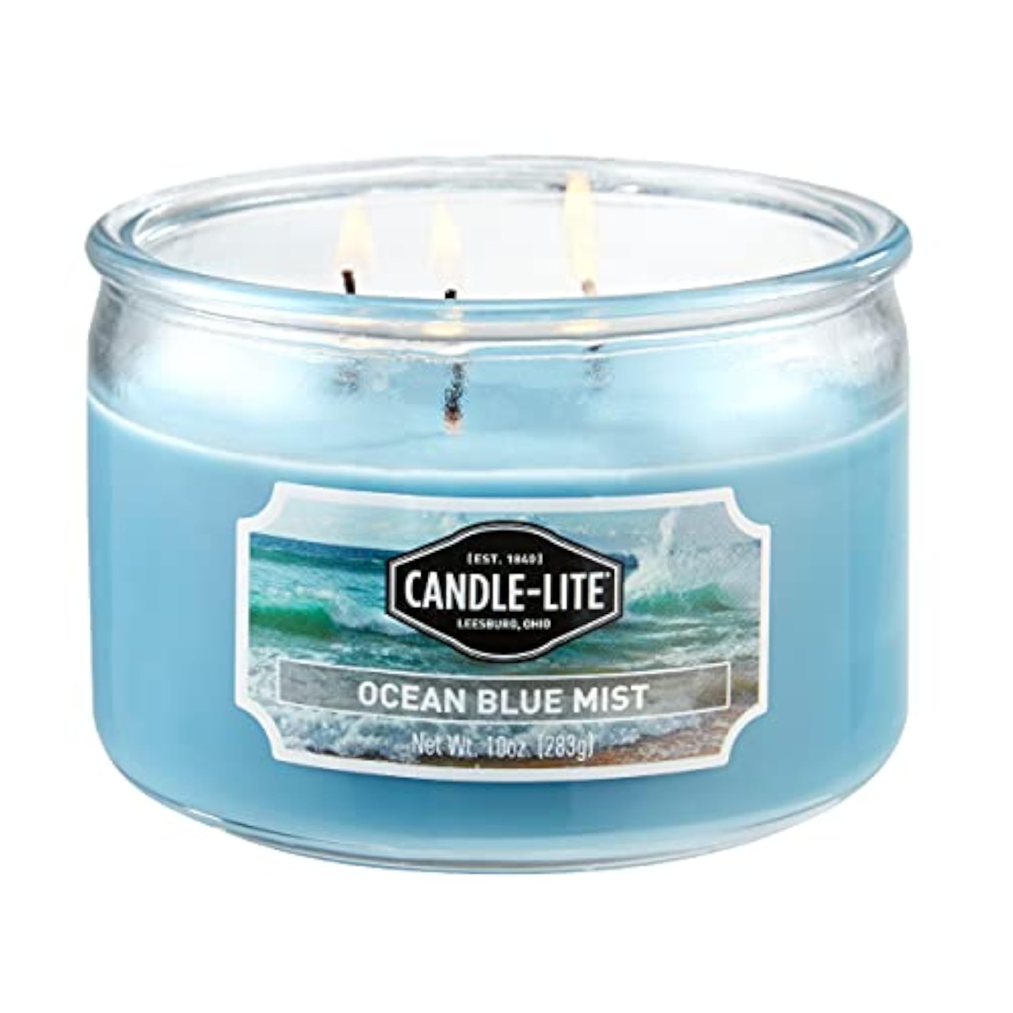 Ocean Blue Mist 3-Wick Candle, Relaxation Gift