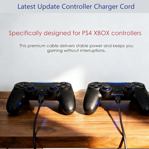 Upgrade Controller Charger Cord (3 PCs) 5 ft Micro USB Charging & Data Cable Compatible with PS4 /Xbox One X S,Roku Streaming Stick,Samsung Galaxy Note, Tab A,Galaxy S7 Android Phone image 5