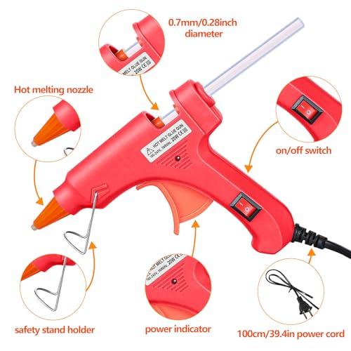 Pistolet à colle chaude enfant 20W pour réparations rapides de jouets et activités manuelles