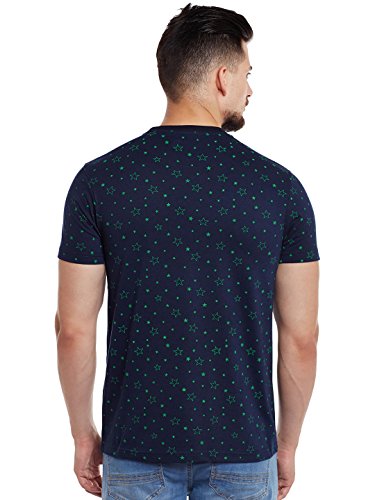 Image of Mack Jonney Printed Round Neck Cotton Tshirt for Men(Pack of 1)-TEE-Print-NO.1-01-BLK-P