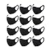 Price comparison product image 12 Pack Anti Dust Mask Face Mouth Mask, Fashion Reusable Washable Outdoor Unisex Mask, Anti-Pollution Facemask for Running, Cycling, Skiing Motorbikes, Outdoor Activities(Black)