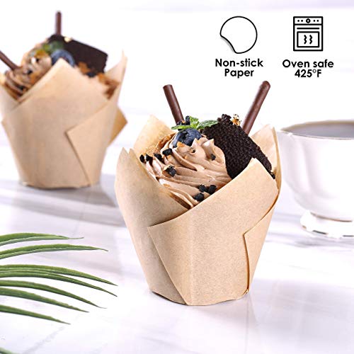 Tulip Cupcake Liners Baking Cups Parchment Paper Muffin Tin Cups Standard Size 100 Count #TOP3