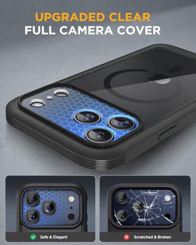 Image of Miracase for 18 Pro Max Case with Privacy Screen Protector, Black