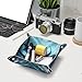 Phayah Flying Dragon Leather Catchall Tray Bedside Vanity Tray Nightstand Tray for Watch Keys Phone, Wallet, Sunglasses, Jewelry